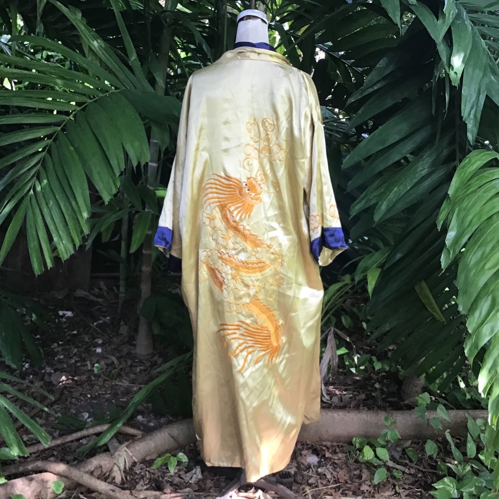 Satin Reversible Chinese Robe - Picture 3 of 10